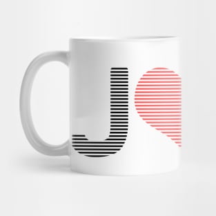 Joy - heart - black and pink. Mug